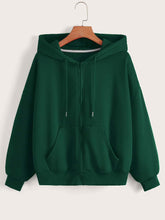 dark green plain zipper